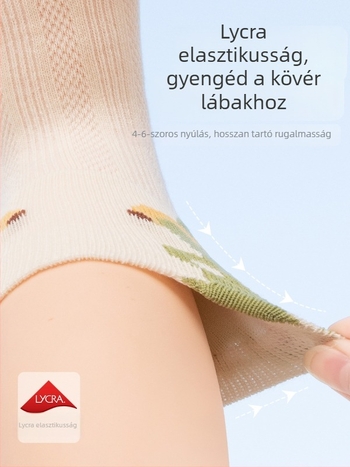 Nyári vékony pamut baba zokni, varratmentes, hálós szövés, középmagas szár, uniszex, mesefigurás dizájn