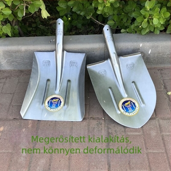 Széles márkájú mangánacél edzett ásó, hegyes és négyszögletes fej, nagy méretű kültéri használatra, kertészkedéshez és mezőgazdasági feladatokhoz