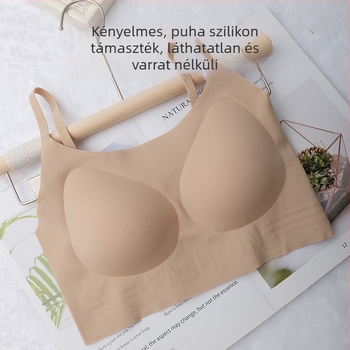 Nincs varrású fehérnemű, alapot utánozva, nőknek, nyár, vékony vállpántok, oldalsó mell formázás, átlátszatlan, szép hátsó.