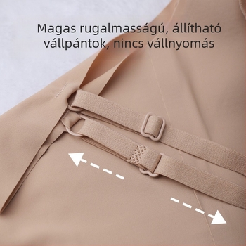 Nincs varrású fehérnemű, alapot utánozva, nőknek, nyár, vékony vállpántok, oldalsó mell formázás, átlátszatlan, szép hátsó.