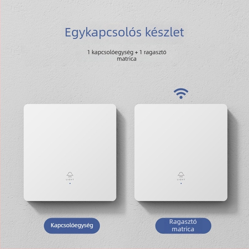 Okos vezeték nélküli távirányítós kapcsoló otthoni használatra, kettős és többes vezérlés, vezetékek nélkül, könnyen rögzíthető