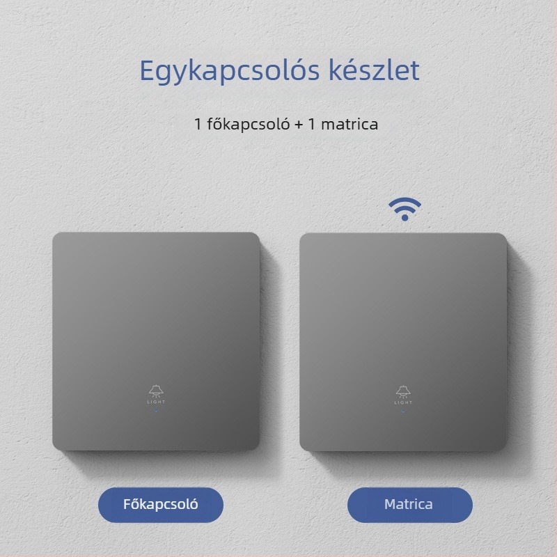 Okos vezeték nélküli távirányítós kapcsoló otthoni használatra, kettős és többes vezérlés, vezetékek nélkül, könnyen rögzíthető