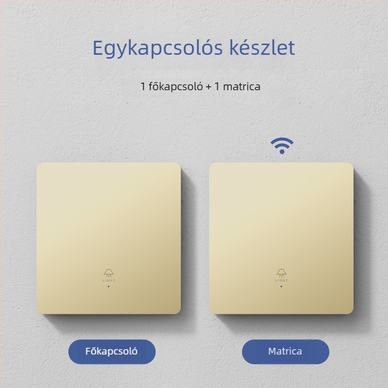 Okos vezeték nélküli távirányítós kapcsoló otthoni használatra, kettős és többes vezérlés, vezetékek nélkül, könnyen rögzíthető