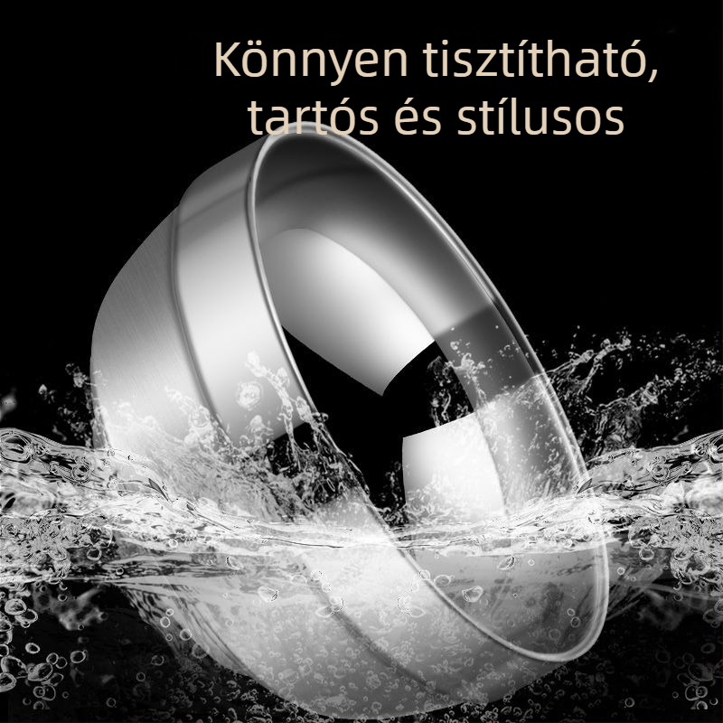 304 rozsdamentes acélból készült tál, kör alakú, kétszintes, platina bevonattal, gyerekeknek/otthonra, átmérő 11-19 cm