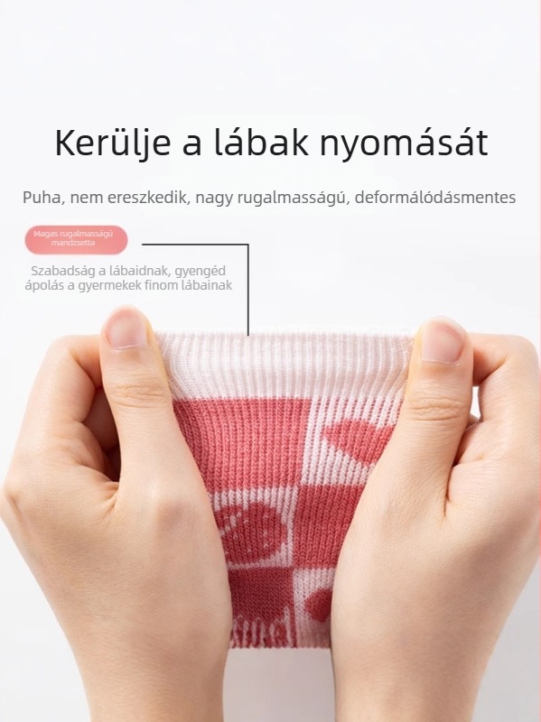 Gyerek pamut Jacquard zokni, fél lábszár hosszú, őszi-téli szezon, koreai stílus
