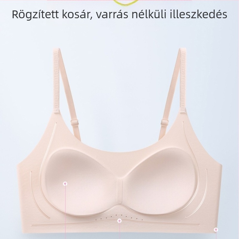 Rózsaszín tónusú 2612 – Stage 2 melltartó tiniknek, vékony toppal, nylon anyag, teljes kosár