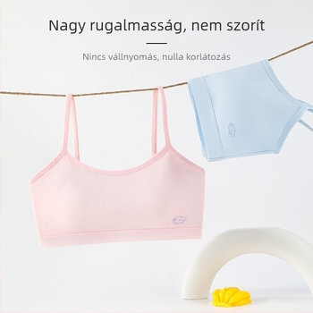 Pamutból készült, légáteresztő háromszög kosaras melltartó, varrat nélküli, fix dupla vállpántokkal