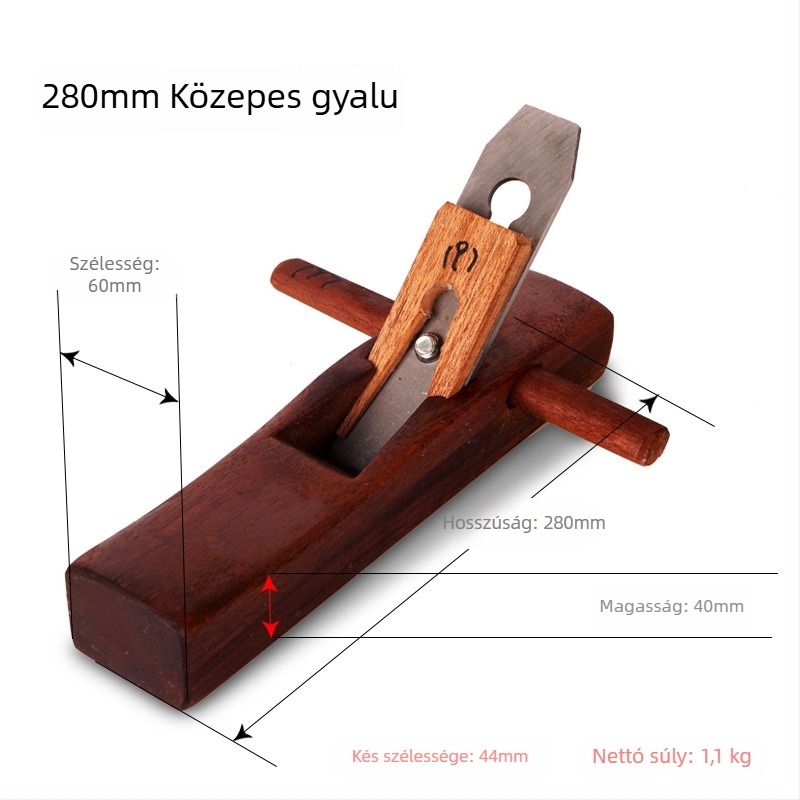 Prémium rózsafa planer, kézi planer DIY faszereléshez, asztalos eszköz