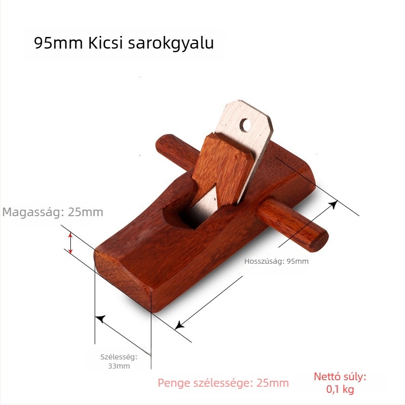 Prémium rózsafa planer, kézi planer DIY faszereléshez, asztalos eszköz