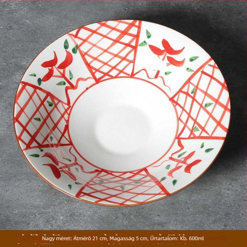 Jiutian kézzel festett porcelán tálak nudlihoz, ramen tál és japán stílusú étkészlet
