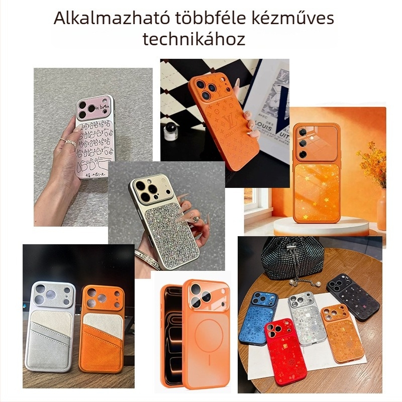 iPhone 17 Pro TPU tok nagy ablakkal, mágneses 2-in-1, puha élű és barázdált széle