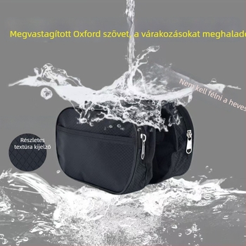 Vízálló előre váztáska kerékpárhoz és nyeregtáska, extra nagy kapacitás, reflektív dizájn