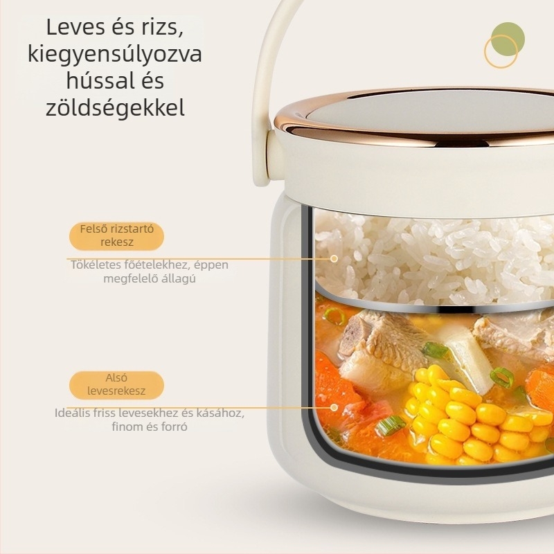 316-os rozsdamentes acélból készült szigetelt ebédes doboz evőeszközökkel, hordozható Bento-stílusú ebédtartó