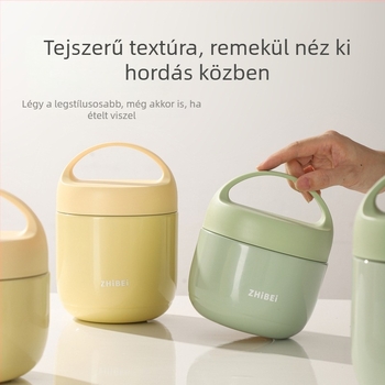 Stílusos, hosszú ideig melegen tartó ebédes edény és tál 304 rozsdamentes acélból, irodai dolgozóknak