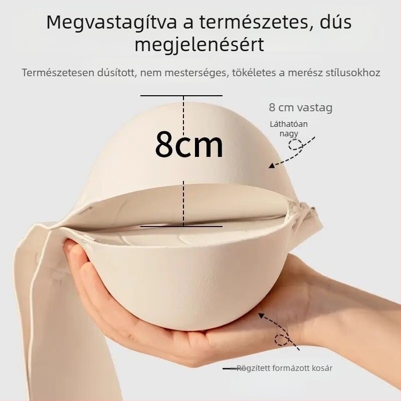 8 cm-es hátú női melltartó kis méretű mellemhez, push-up effektus, varrat nélküli, láthatatlan elülső zár, U-formájú hátsó