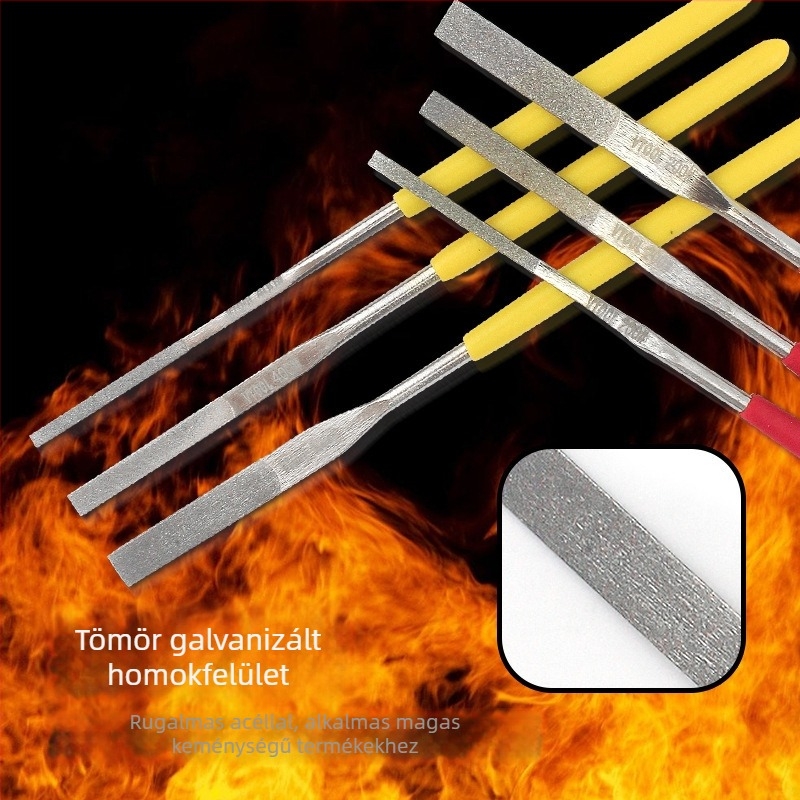 VTOOL gyémánt-ötvözetű kis reszelő készlet, különböző formák, finom csiszolás, kisméretű síkferde reszelő PTF-10