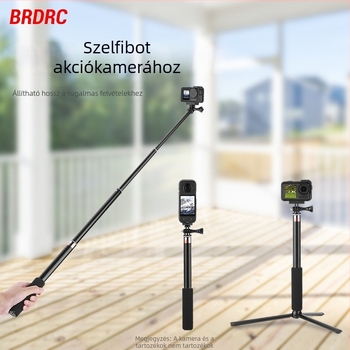 DJI Osmo Pocket 3 kompatibilis kézi stabilizátor-tartó, gimbalos kamerás selfie bot és X5 hosszabbító rúd kiegészítő