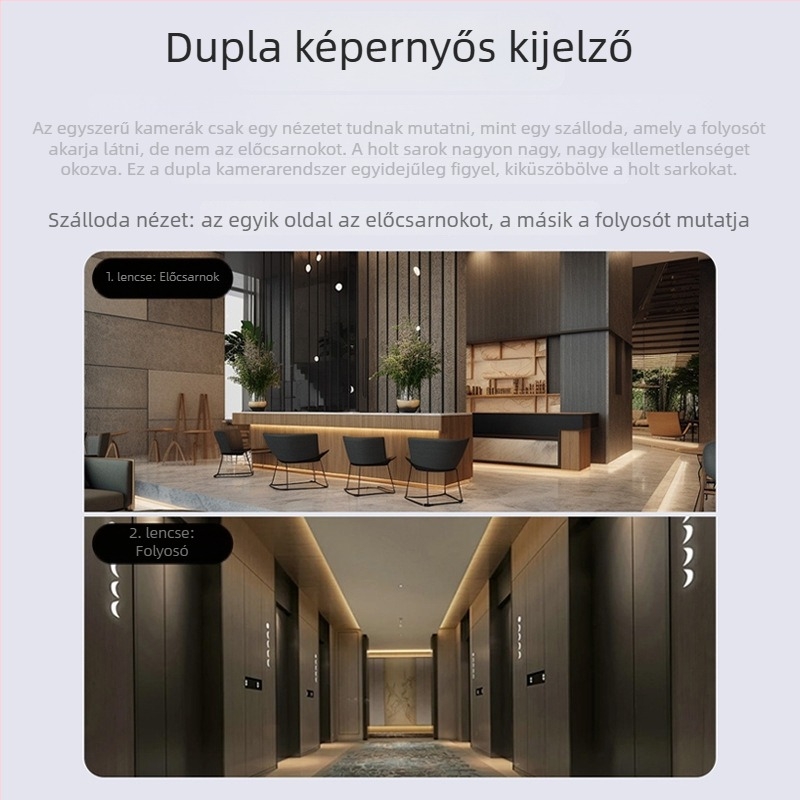 Mijia okos vezeték nélküli beltéri dupla nézetű kamera, 4MP HD