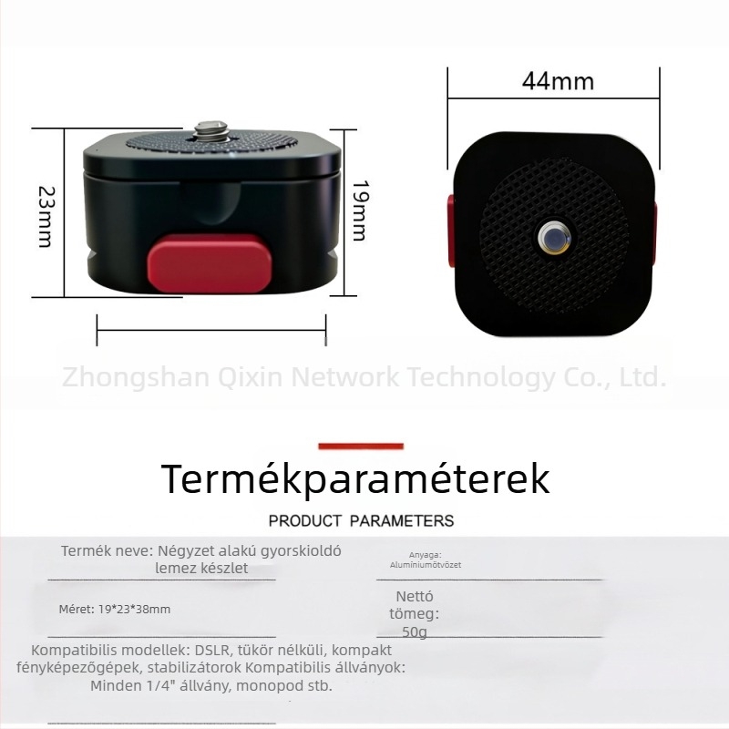 DSLR gyorskioldó lemez és alap készlet Arca-Swiss fejhez, 38 mm