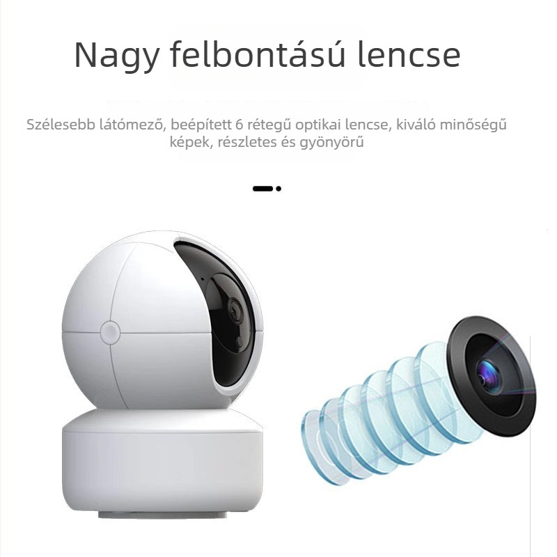 Vezeték nélküli 3MP HD kamera, kettős LED világítással, teljes színű éjszakai látás, PTZ fej ICSee
