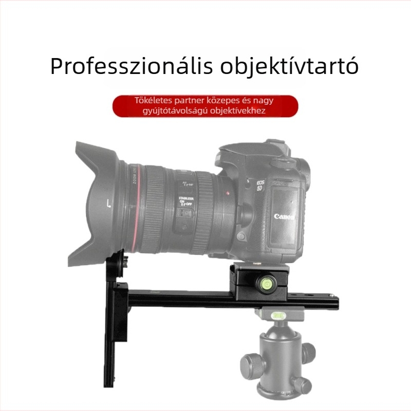DSLR középtávú objektív tartólemez, hosszú gyorscsatlakozó lemez és kiegyensúlyozó lemez madárfotózáshoz