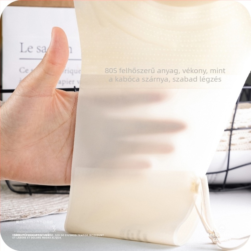 Váll nélküli melltartó, hátat formázó, ultra vékony Ice Silk anyagból, formázott kosár, levehető vállpántok
