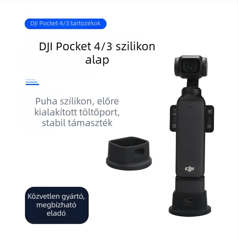 Szilikon rögzítő alap DJI Pocket 4/3-hoz, csúszásmentes bővítő kiegészítő Osmo Pocket gimbalhoz