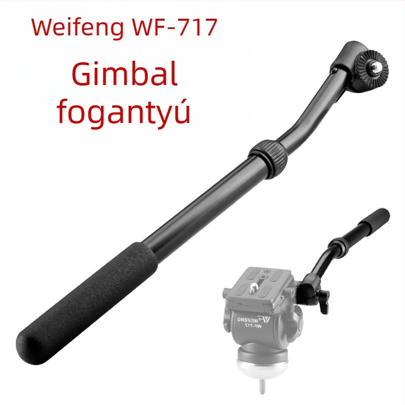 Weifeng WF717/718 Univerzális gimbal fogantyú kamerához és tripodhoz, dupla fogantyúval és forgó felvételi funkcióval