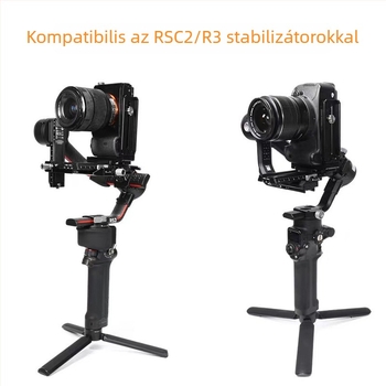 RS3/RS4 függőleges gyorskioldó lemez a DJI RSC2 stabilizátorhoz és tükör nélküli/DSLR fényképezőgépekhez, L-alakú