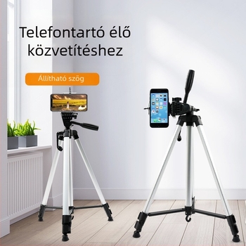 330A háromlábú állvány mobiltelefonhoz élő közvetítéshez, kültéri fotózáshoz, DSLR-hez, 1,3 m-ig bővíthető világítási állvány, könnyű és kompakt