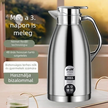 316 rozsdamentes acél termosz, háztartási használatra, nagy kapacitású, prémium minőségű iroda- és kollégiumi felhasználásra