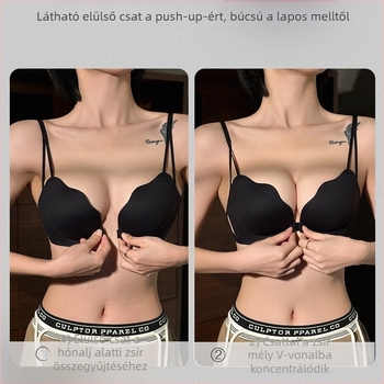 Elöl záródó melltartó, vezeték nélküli, varrással nélküli pamutból, lélegző és kényelmes kis méretű keblekhez
