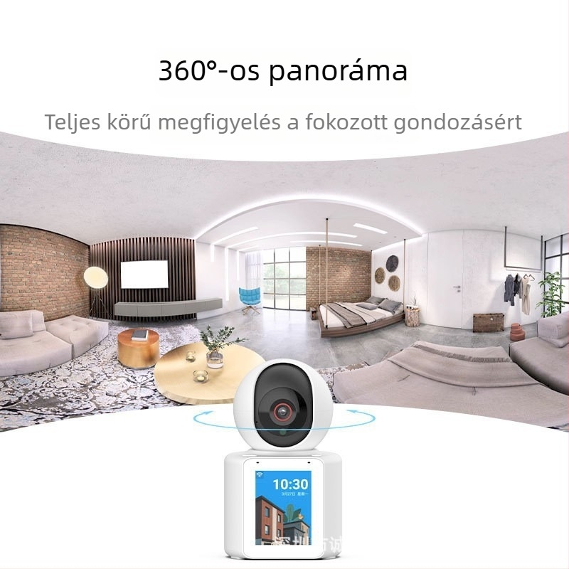 Otthoni videokamera okosteleppel távoli megfigyeléssel, 360° lefedettség idős és gyermekek gondozásához