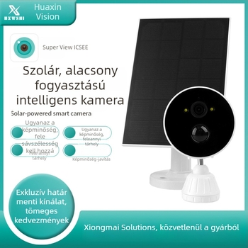 ICSEE Xiongmai otthoni napelemes kamera, alacsony energiafogyasztás, Wi-Fi, felhőalapú tárolás, teljes színű éjszakai látás