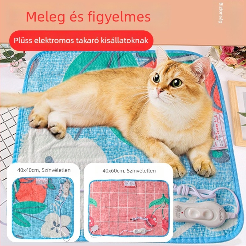 Téli elektromos melegítő pléd kutyáknak és macskáknak, állítható hőmérséklettel