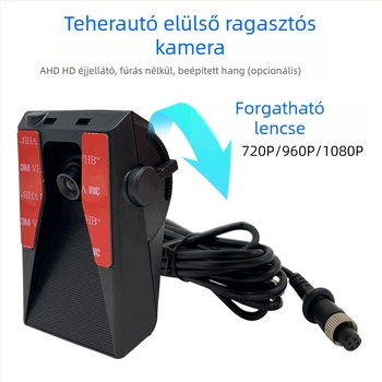 ADAS elülső nézetű kamera AHD-vel, fúrás nélküli ragasztással történő rögzítés, StarLight éjszakai látás, anti-eltérés és antiütközés védelem