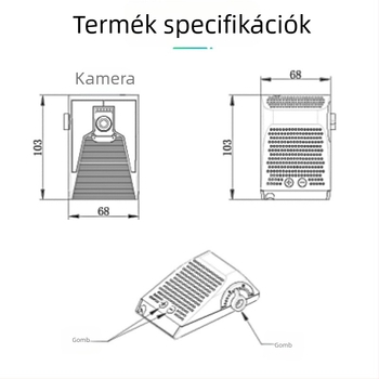 ADAS elülső nézetű kamera AHD-vel, fúrás nélküli ragasztással történő rögzítés, StarLight éjszakai látás, anti-eltérés és antiütközés védelem