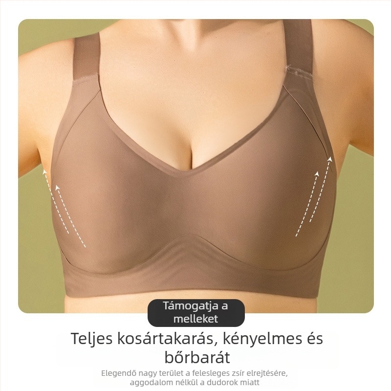 Plusz méretű, varrás nélküli melltartó, nyári könnyű anyagból nylon-spandex