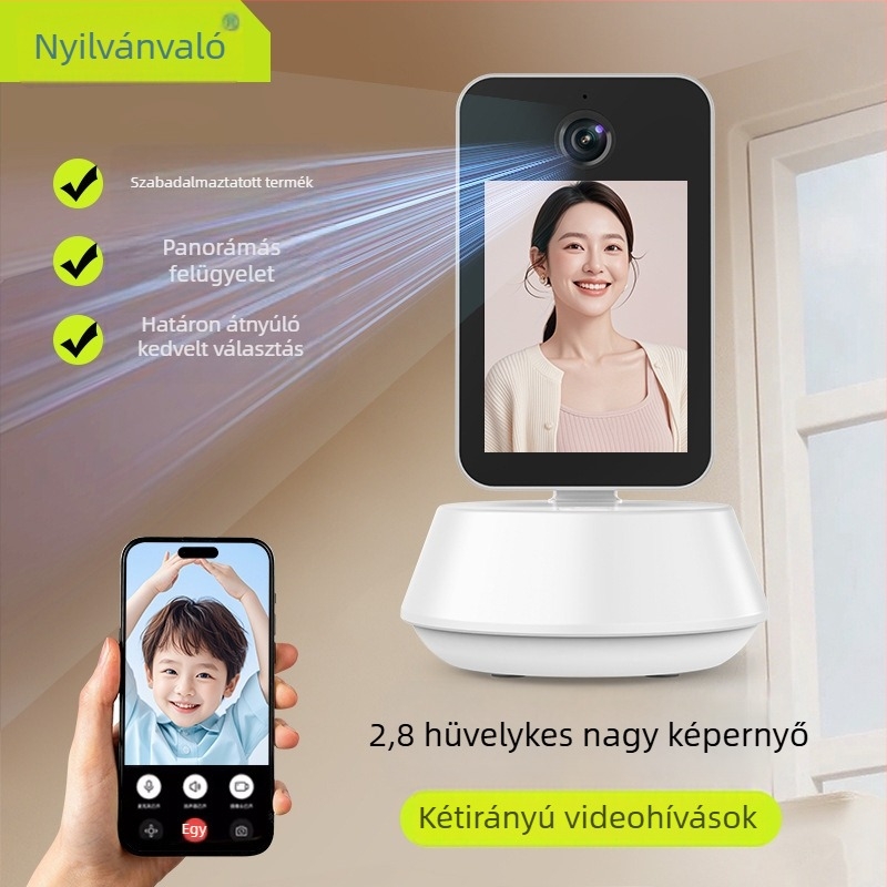 Kétirányú videóhívásos megfigyelő kamera, vezeték nélküli Wi‑Fi távoli felügyelet idős és babák számára