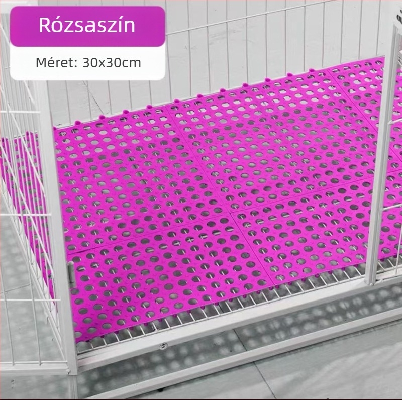 Vastagított kisállat lábpárna macska- és kutyaketrecekhez – csúszásmentes rácsos aljlemez