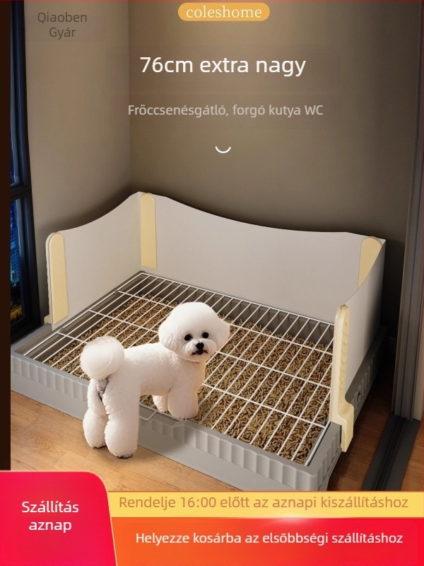 Kutyatoalett nagyméretű, közepes és kicsi kutyáknak; toalette Bichon Frisé és Toy Poodle kölyökkutyáknak