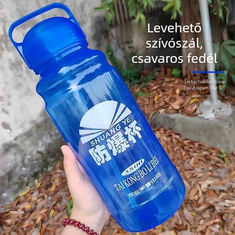 Megvastított robbanásbiztos vízipalack építkezésekhez, nagy kapacitású műanyag, hőálló űr-kupa