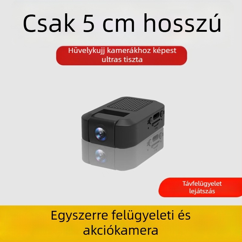 Hüvelykujjméretű Wi‑Fi kamera távoli megfigyeléshez, hordozható otthoni vezeték nélküli monitor, 1080p felvétel