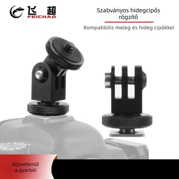 GoPro hideg cipő gyorskioldó adapter 1/4-es csavarral és szabványos forró cipő adapterrel monitorhoz