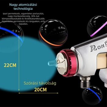 WA-101 Automata festékspray pisztoly magas atomizációval, reciprok mozgású, vonalhoz, 200-as nagy kaliber