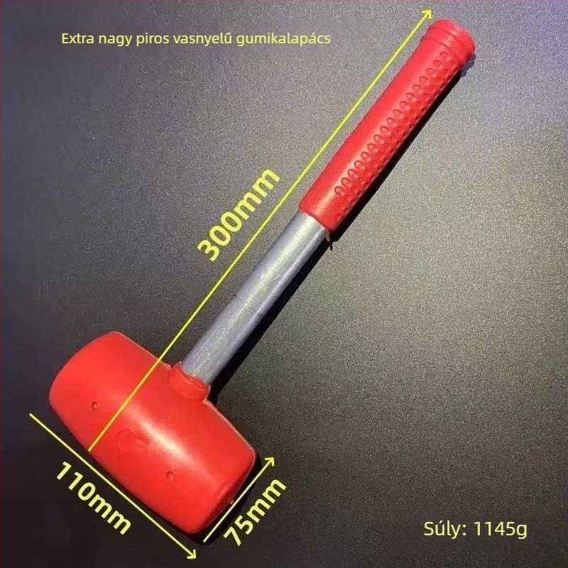 Gumi kalapács padló- és csempeburkolathoz, robusztus és robbanásbiztos.