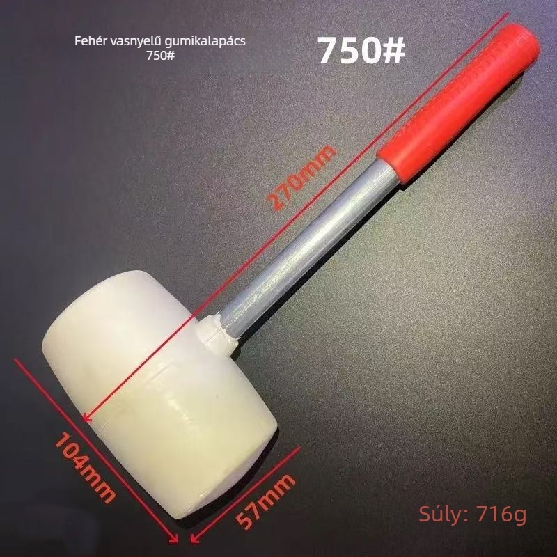Gumi kalapács padló- és csempeburkolathoz, robusztus és robbanásbiztos.