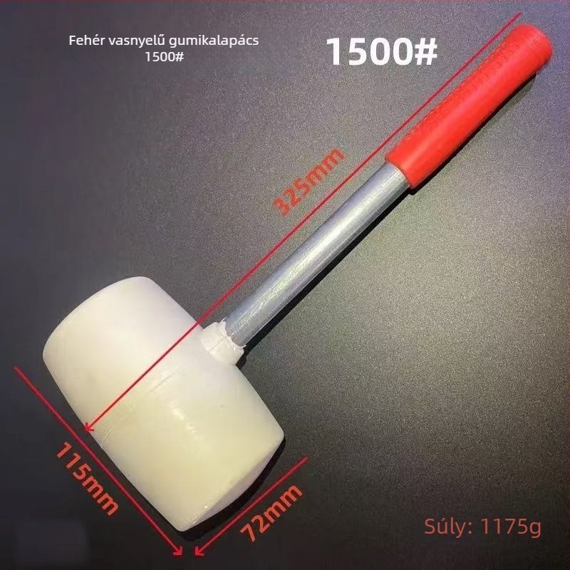 Gumi kalapács padló- és csempeburkolathoz, robusztus és robbanásbiztos.
