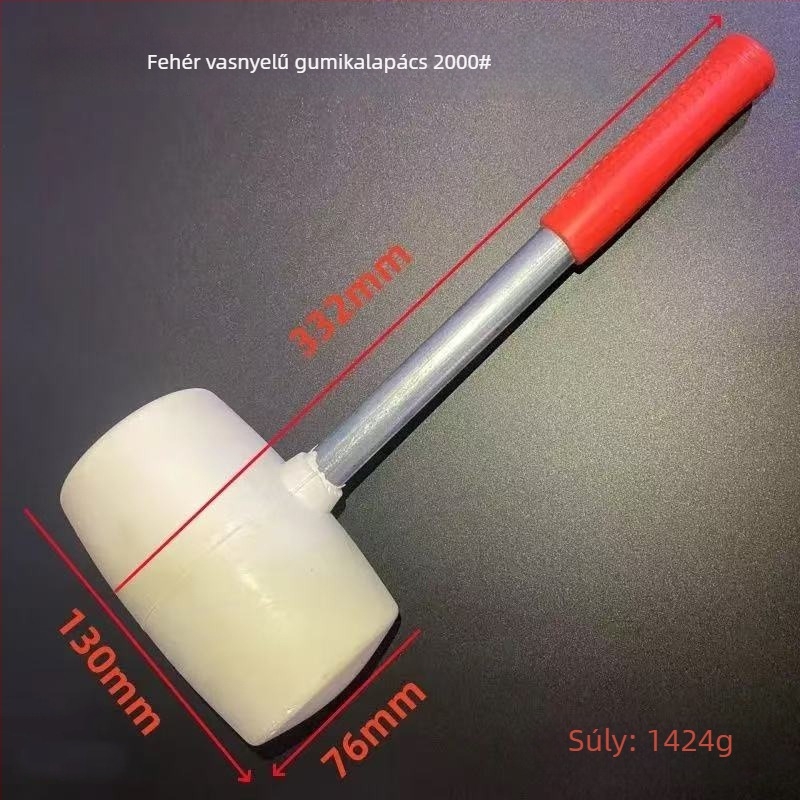 Gumi kalapács padló- és csempeburkolathoz, robusztus és robbanásbiztos.
