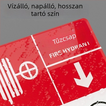 Akril belső tűzvédelmi jelzőtáblák és tűzcsap jelzések
